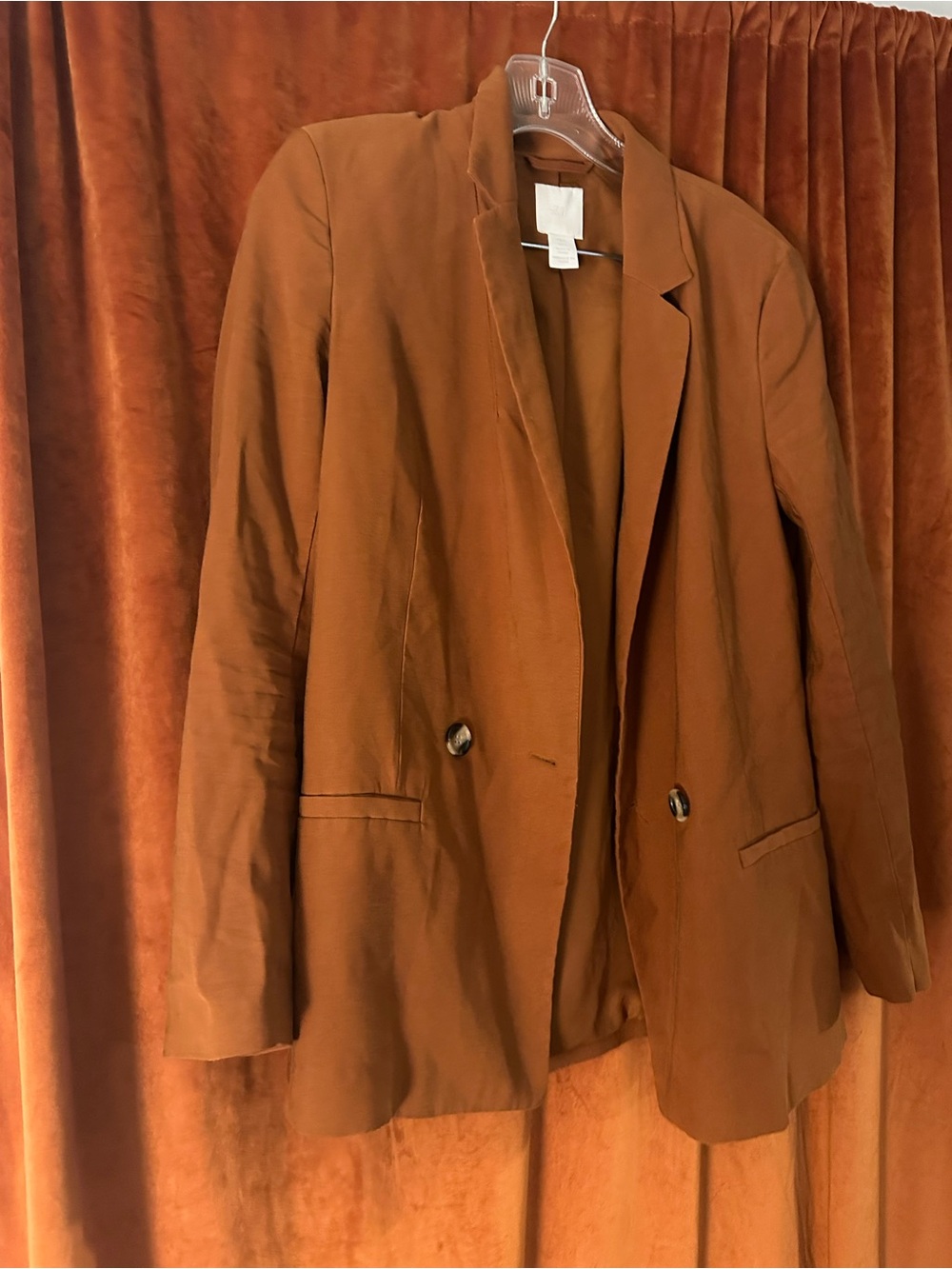 H&M Rust Brown Single-Button Blazer - Picture 2 of 4